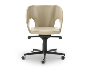 VOILE - Swivel leather office chair with castors _ i 4 Mariani